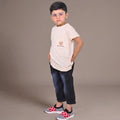 Mini Mates Kids Bear Printed T-Shirt & Denim Pants